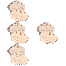 24Pcs Wooden Sleeping Signs Beige Door Plaques Nursery & Bedroom Decor