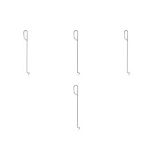 4Pcs Silver Stainless Steel Utility Hooks for Fireplace and Bbq Use