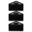 3Pcs Black Plastic Mic Flags Wide Compatible Microphone Logo Station 10