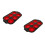 2Pcs Reusable Silicone Muffin Pan 6-Cups Non-Stick Red Baking Tray 1