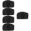 5Pcs Simple Black Chef Hats Breathable and Durable Kitchen Cook Caps 1