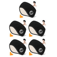 5Pcs Black Plush Sleep Earmuffs for Men Women Soft Ear Warmer Headband