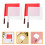 20Pcs Assorted Color Referee Flags Stainless Steel for Traffic Control 10