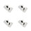 8Pcs Triangular ABS Microphone Logo Station Flags White for Interviews 9