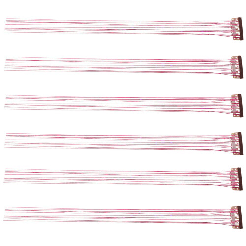 12Stk Funkelnde Haar-Extensions Haar Tinsel Rosé Damen Accessoires 1