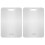 2Pcs Stainless Steel Double-Side Kitchen Cutting Boards Silver 4