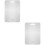 2Pcs Stainless Steel Double-Side Kitchen Cutting Boards Silver 8