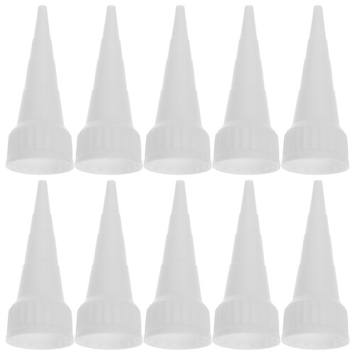 100Pcs White Caulk Tube Tips Plastic Nozzle Applicator Finisher Set 1