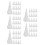 100Pcs White Caulk Tube Tips Plastic Nozzle Applicator Finisher Set 5