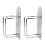 6Pcs Adjustable Wall Mounted Hair Clipper and Dryer Holder Silver 3