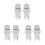 6Pcs Adjustable Wall Mounted Hair Clipper and Dryer Holder Silver 6