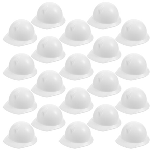 80St Wit ABS Mini Veiligheidshelmen Bouwhelm Voor 2