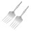 8Pcs Silver Stainless Steel Fork Replacement Parts for DIY Craft Use 2