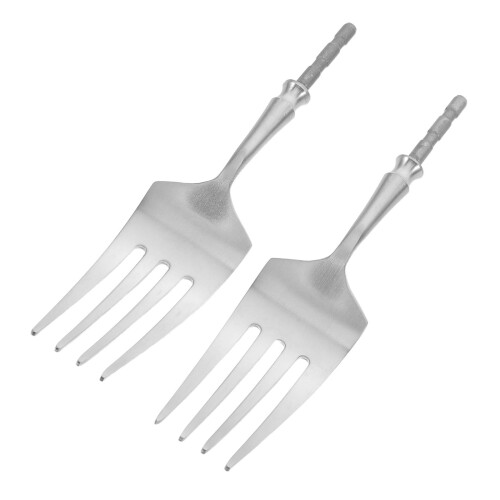 8Pcs Silver Stainless Steel Fork Replacement Parts for DIY Craft Use 1