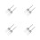 8Pcs Silver Stainless Steel Fork Replacement Parts for DIY Craft Use 5