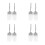 8Pcs Silver Stainless Steel Fork Replacement Parts for DIY Craft Use 7
