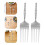 8Pcs Silver Stainless Steel Fork Replacement Parts for DIY Craft Use 10