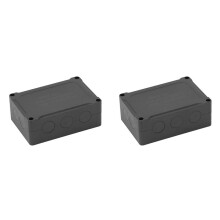 2X 500A Marine Bus Bar 48V Automotive Power Distribution Block Current 6 Studs Plastic Cover for Car Boat Auto Black