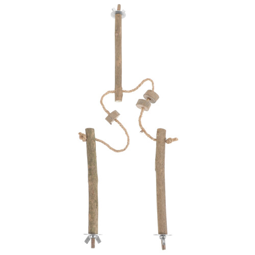 5Stk Holzvogelsitz Für Und , Robust, Mit Seil, Khaki 2