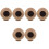 6Pcs Small Brown Coconut Shell Hamster Hideout House for Pet Play 5