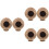 6Pcs Small Brown Coconut Shell Hamster Hideout House for Pet Play 6