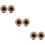 6Pcs Small Brown Coconut Shell Hamster Hideout House for Pet Play 9
