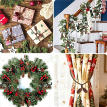 12 Stuks 20 Inch Kerstslingerbinders, Herbruikbare, Flexibele Kerstslingerbinders voor Trapleuningen en Kransen A