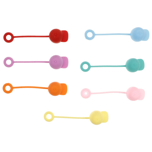 21Pièces Capuchons Pailles Silicone Multicolores Hygiène 1