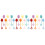 21Pièces Capuchons Pailles Silicone Multicolores Hygiène 6