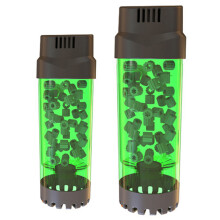 2 Pcs Aquarium Fish Tank Fluidized Moving Bed Filter with Air Stone and Sponge Filter, LH-600 & LH-300