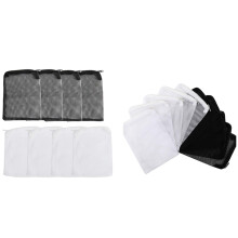 64 Pieces of Aquarium Filter Bag Media Mesh Filter Bag Reusable Mesh Bag for Granular Carbon, Bioball White and Black