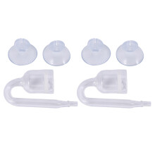 2X Aquarium Fish Tank CO2 Diffuser Carbon Dioxide Reactor with Ceramic Disc + 4 Suckers
