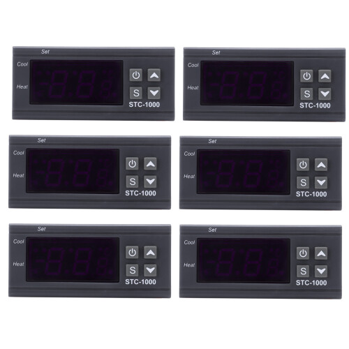 6X 220V Digital STC-1000 Temperature Controller Thermostat Regulator+Sensor Probe