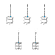 5X Animaux Oiseau Perroquet ÉCureuil Audacieux En Acier Inoxydable Alimentaire Suspendu Cage Alimentaire Jouets Macaw Cockatoo Hunt Feeder