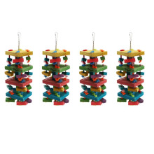 4X Bird Chewing Toy Large Medium Cage Bite Toys African Grey Macaws Cockatoos