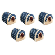 5X Soft Warm Star Pattern 2 in 1 Pet Nest Non-Slip Dog Cat Bed Foldable Winter Soft Cozy Sleeping Bag Mat Pad Cushions