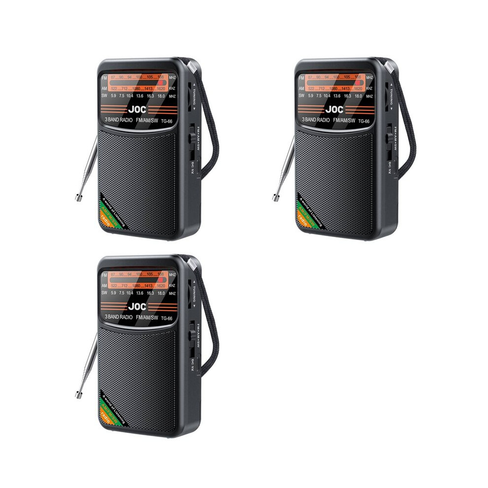 3X Pocket Radio Portable Full Band Radio Am/Fm/Sw Radio With Rechargeable Battery Support Earphone Miniradio,A 4713449890403