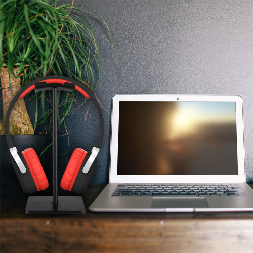 Compact Black Earphone Bracket Aluminum Headphone Stand for Desk 2