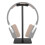 Compact Black Earphone Bracket Aluminum Headphone Stand for Desk 4