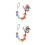 2Pcs Creative Multi Color Stone Car Pendant Unique Handmade Decor 4