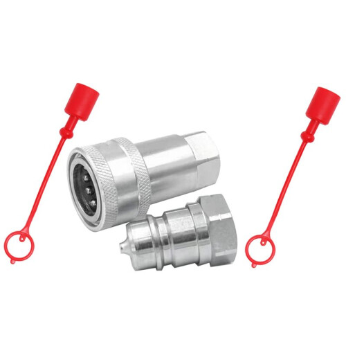 6X Quick Release Fitting ISO7241-A NPT Hydraulic Coupling Connector 1/2Inch Quick Change Interface 1