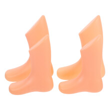 12Pcs Reusable Plastic Foot Mannequin for Store Shoe Display Chocolate