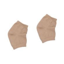 2Pièces Gel Talon Beige Antidérapantes Pour Pieds Fendus