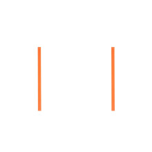 2Stk Wiederverwendbares Braille Lineal Orange PP Robustes Lernwerkzeug
