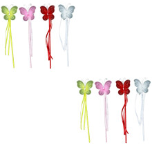 24Stk Mehrfarbige Fairy Sticks Aus Feinem Stoff Für Tanz Und Cosplay