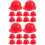 20Pcs Red Plastic Mini Realistic Doll Hard Hat Decor 1