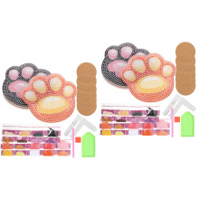 2Sets Abnutzungsfeste Acryl Untersetzer DIY Set Mit Diamant