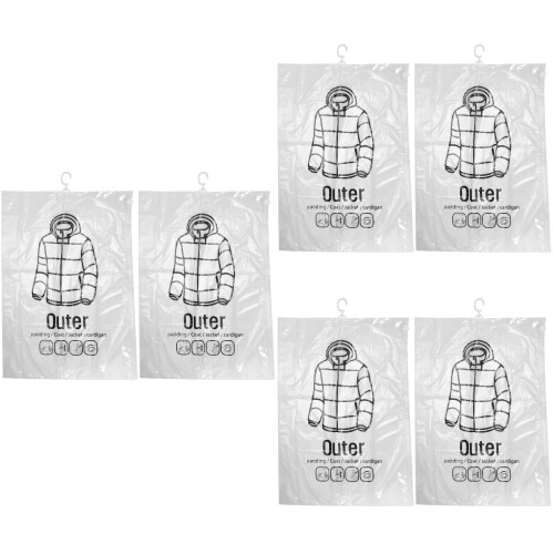 6Pcs Multi Color Vacuum Sealer Storage Bags Clothes Quilt Compression