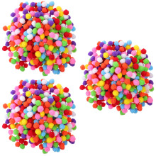 3Stk -Pompoms Kunststoff Für Kleidung Und