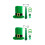 2Ensembles Costume Vert Saint Patrick Chapeau Cravate Décor Festif 3